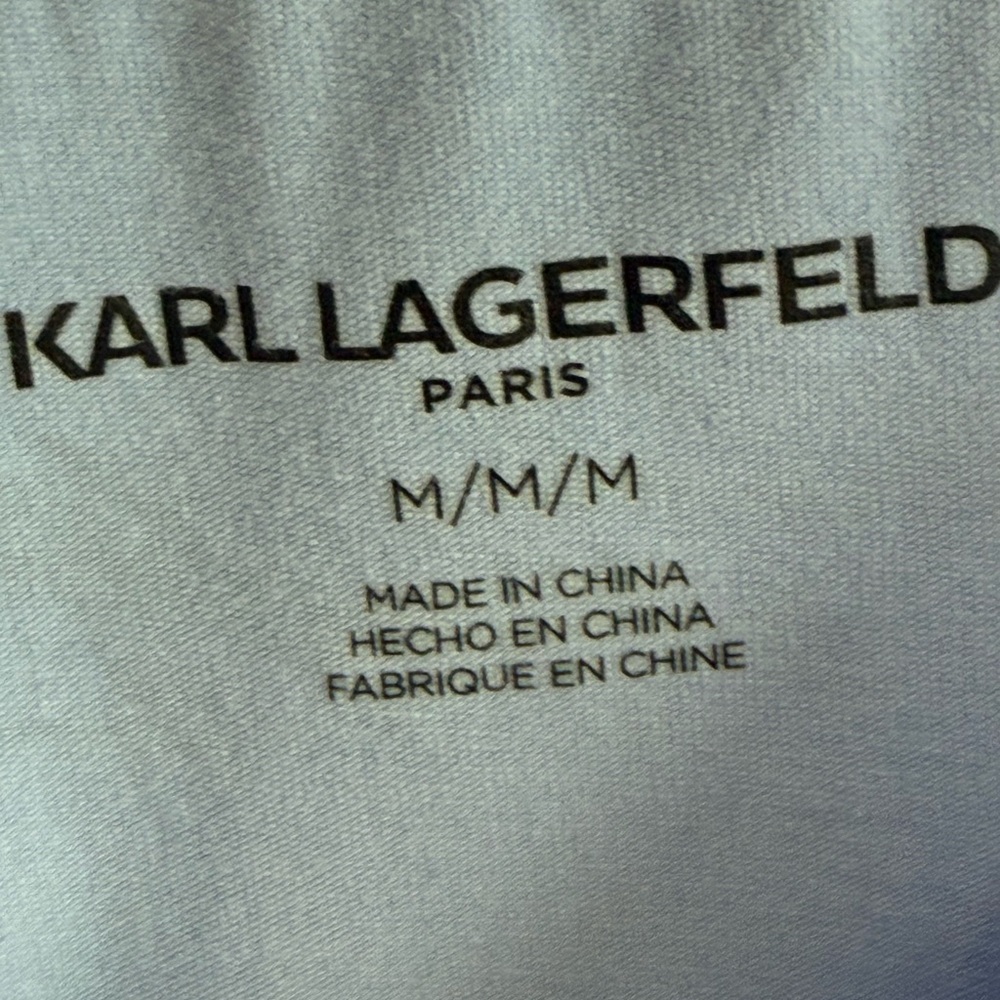 Karl Lagerfeld Light Blue Paris Graphic Tee with Red Logo - Picture 3 of 3